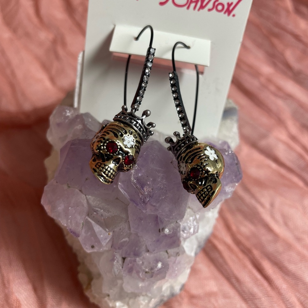 Betsey Johnson Skull Earrings
